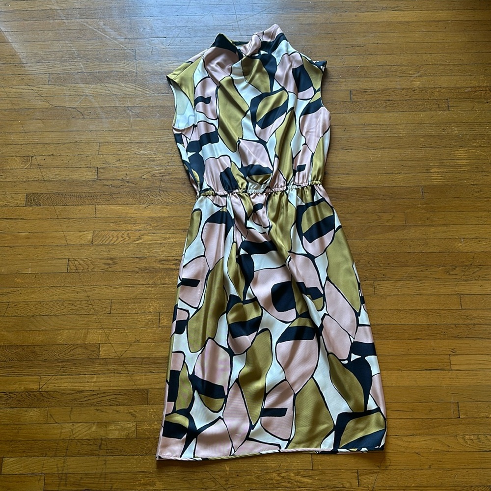 Marc Jacobs Collection Art Deco Print Midi Dress- size 8